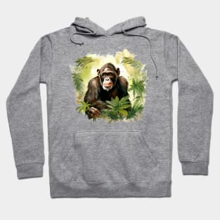 Cute Chimpanzee In Jungle Hoodie